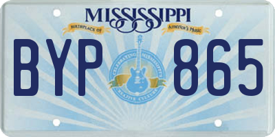 MS license plate BYP865
