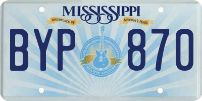 MS license plate BYP870