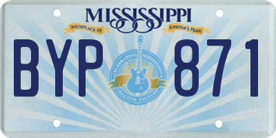 MS license plate BYP871