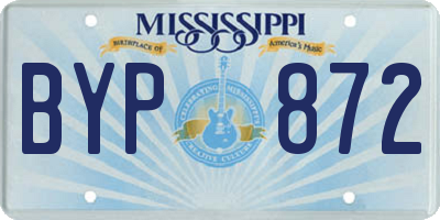 MS license plate BYP872