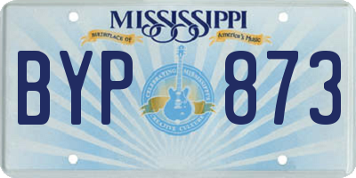 MS license plate BYP873