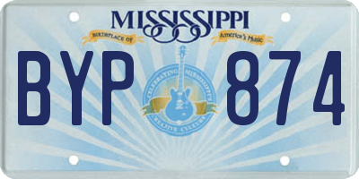 MS license plate BYP874