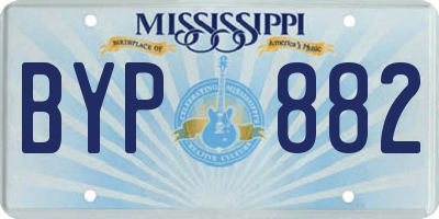 MS license plate BYP882