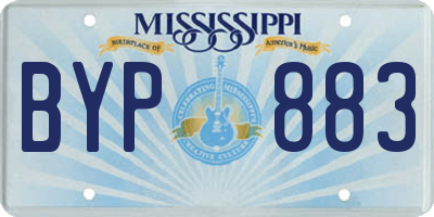 MS license plate BYP883