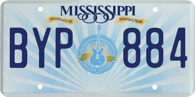 MS license plate BYP884