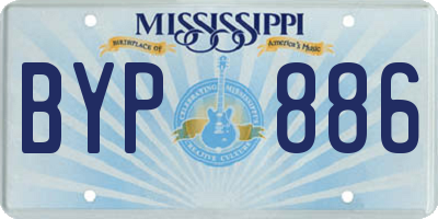 MS license plate BYP886