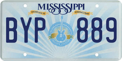 MS license plate BYP889