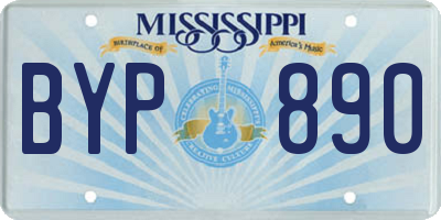 MS license plate BYP890