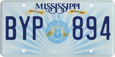 MS license plate BYP894