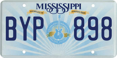 MS license plate BYP898