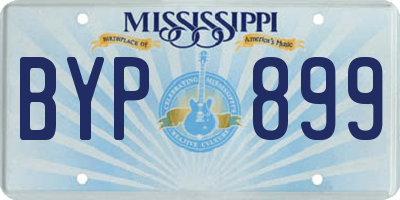 MS license plate BYP899