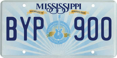 MS license plate BYP900