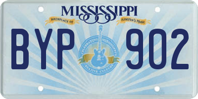 MS license plate BYP902