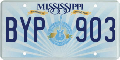 MS license plate BYP903
