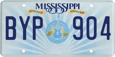MS license plate BYP904