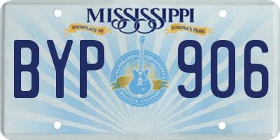 MS license plate BYP906