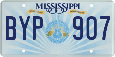 MS license plate BYP907