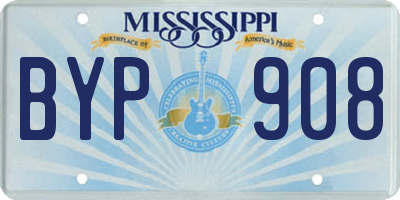 MS license plate BYP908