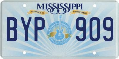 MS license plate BYP909