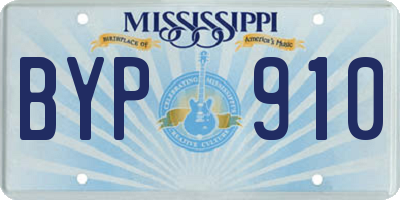 MS license plate BYP910