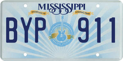 MS license plate BYP911
