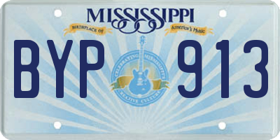 MS license plate BYP913