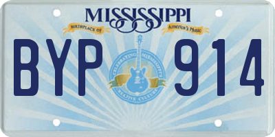 MS license plate BYP914