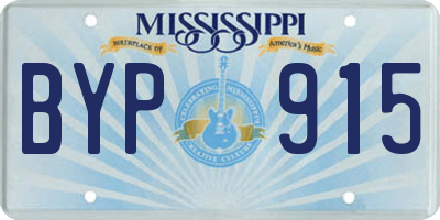 MS license plate BYP915