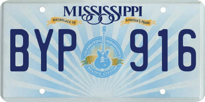 MS license plate BYP916