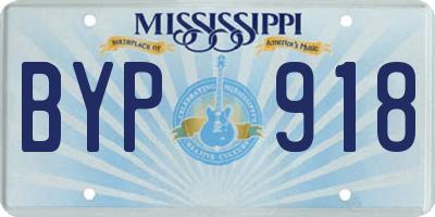 MS license plate BYP918