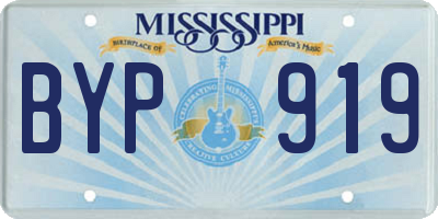 MS license plate BYP919