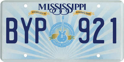 MS license plate BYP921