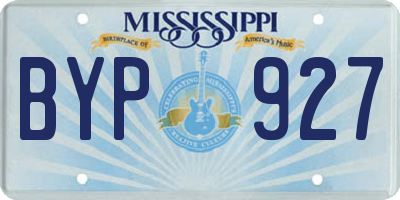 MS license plate BYP927