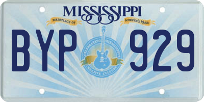 MS license plate BYP929