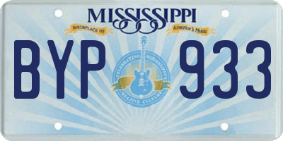 MS license plate BYP933
