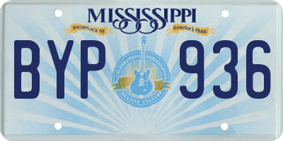 MS license plate BYP936