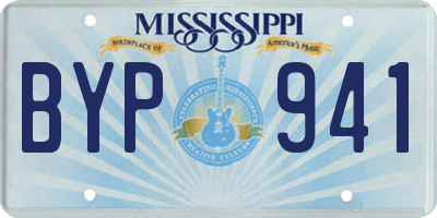 MS license plate BYP941