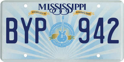 MS license plate BYP942