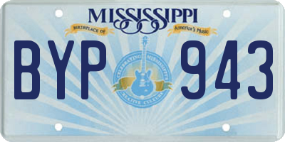 MS license plate BYP943