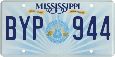 MS license plate BYP944