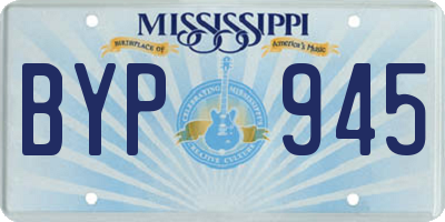 MS license plate BYP945