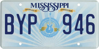 MS license plate BYP946