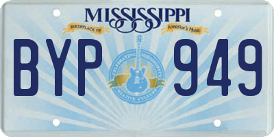 MS license plate BYP949