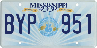 MS license plate BYP951