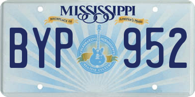 MS license plate BYP952