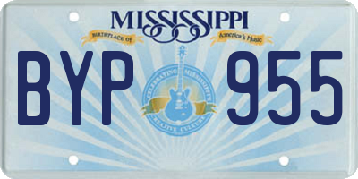 MS license plate BYP955