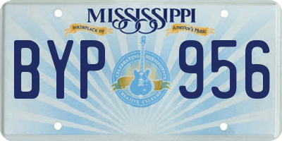 MS license plate BYP956