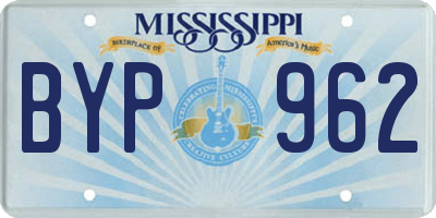 MS license plate BYP962