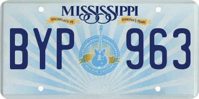 MS license plate BYP963