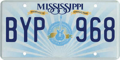 MS license plate BYP968